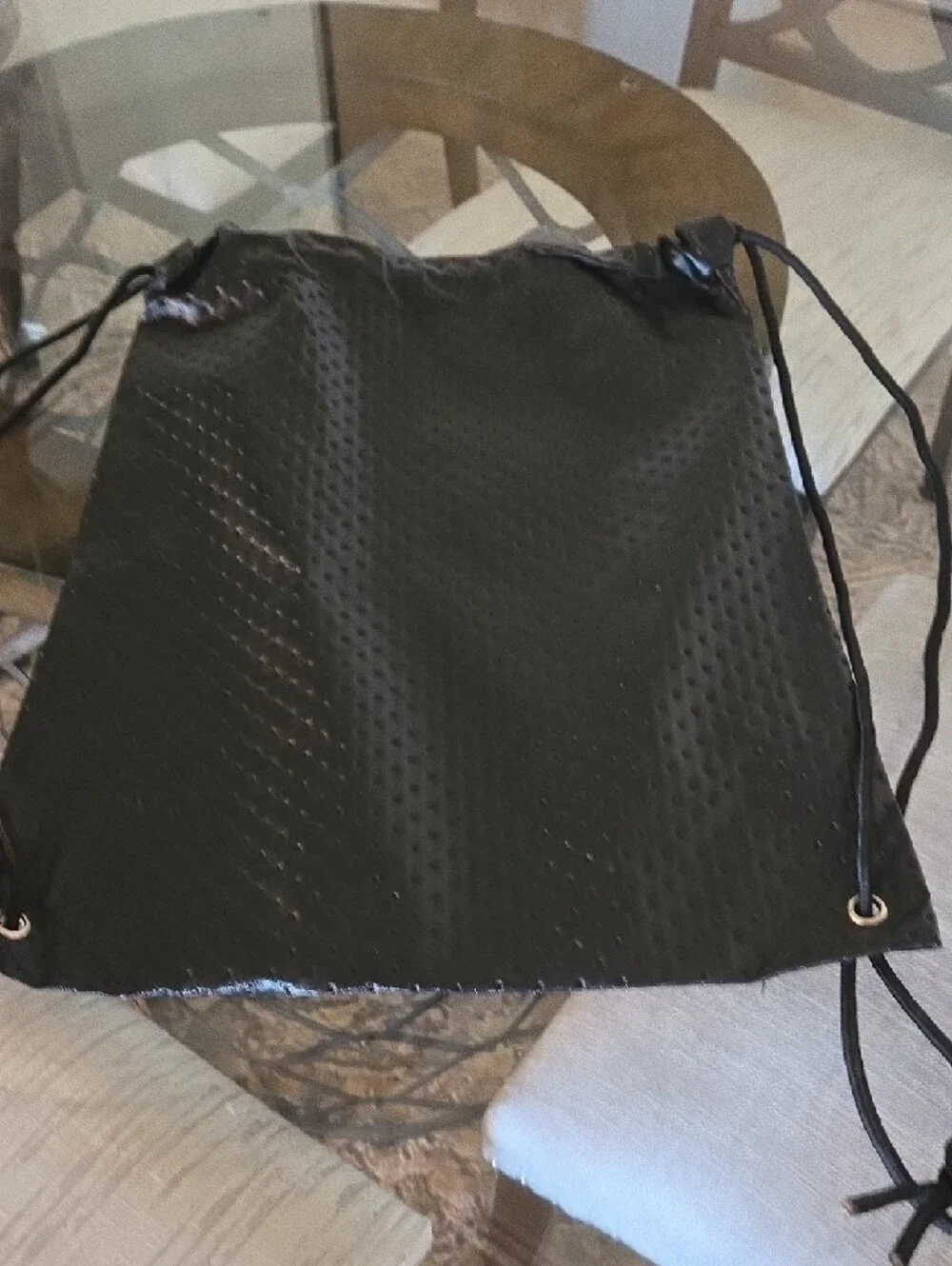Custom Quilted Hand Studded Star Embellished Backpack. New